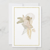 Invitation Fête d'anniversaire de mariage Bohème de plage mod (Dos)