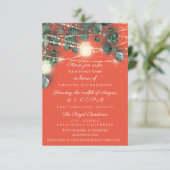 Invitation Fête d'anniversaire de mariage Corail Or Rustique (Debout devant)