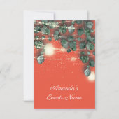 Invitation Fête d'anniversaire de mariage Corail Or Rustique (Dos)