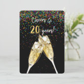 Invitation fête d'anniversaire de mariage de 20 ans (Debout devant)