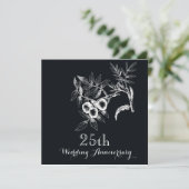 Invitation Fête d'anniversaire de mariage de 25 ans (Debout devant)