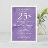 Invitation Fête d'anniversaire de mariage de 25 ans à l'aquar (Debout devant)