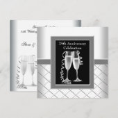 Invitation Fête d'anniversaire de mariage de 25 ans au Champa (Devant / Derrière)
