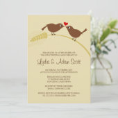 Invitation Fête d'anniversaire de mariage de 25 ans Love Bird (Debout devant)