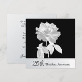 Invitation Fête d'anniversaire de mariage de 25 ans Lovely Si (Devant / Derrière)