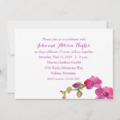 Invitation Fête d'anniversaire de mariage de 25 ans Orchidée (Dos)