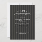 Invitation Fête d'anniversaire de mariage de 25 ans Silver Ch (Dos)