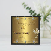 Invitation fête d'anniversaire de mariage de 50 an (Debout devant)