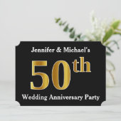 Invitation Fête d'anniversaire de mariage de 50 ans à l'aspec (Debout devant)