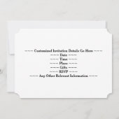 Invitation Fête d'anniversaire de mariage de 50 ans à l'aspec (Dos)