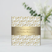 Invitation Fête d'anniversaire de mariage de 50 ans aux tourb (Debout devant)