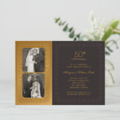 Invitation Fête d'anniversaire de mariage de 50 ans Golden Ph (Debout devant)