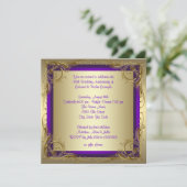 Invitation Fête d'anniversaire de mariage de 50 ans Violet et (Debout devant)