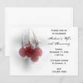 Invitation Fête d'anniversaire de mariage d'hiver aux baies r (Devant / Derrière)