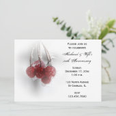 Invitation Fête d'anniversaire de mariage d'hiver avec des ba (Debout devant)