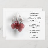 Invitation Fête d'anniversaire de mariage d'hiver avec des ba (Devant / Derrière)