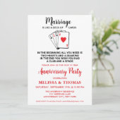 Invitation Fête d'anniversaire de mariage drôle humour  (Debout devant)