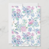 Invitation Fête d'anniversaire de mariage Fleurs de plantes g (Dos)