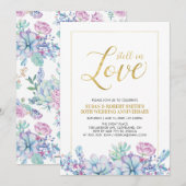 Invitation Fête d'anniversaire de mariage Fleurs de plantes g (Devant / Derrière)