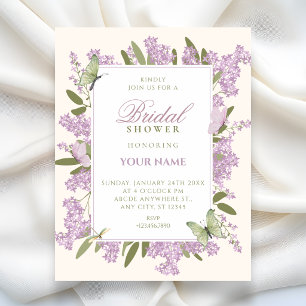 Invitation Fête d'anniversaire de mariage floral violet
