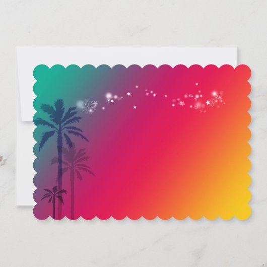 Invitation Fête d'anniversaire de mariage glamour à Las Vegas (Dos)