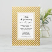 Invitation Fête d'anniversaire de mariage Moderne Polka 50ème (Debout devant)
