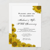 Invitation Fête d'anniversaire de mariage Sunflower Edge (Devant / Derrière)