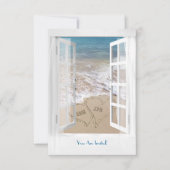 Invitation Fête d'anniversaire de mariage sur la plage de l'o (Devant)