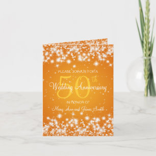 Invitation Fête d'anniversaire de mariage Winter Sparkle Oran