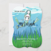 Invitation Fête d'anniversaire de Mermaid (Devant)