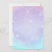 Invitation Fête d'anniversaire de Mermaid Under the Sea Paste (Dos)