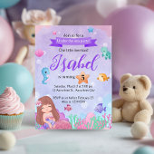Invitation Fête d'anniversaire de Mermaid Under the Sea Paste