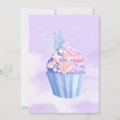 Invitation Fête d'anniversaire de Mermaid Watercolor (Dos)