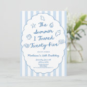 Invitation Fête d'anniversaire de mes 25 ans (Debout devant)