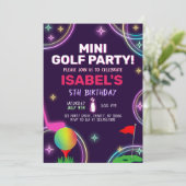 Invitation Fête d'anniversaire de Mini Golf (Debout devant)