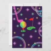 Invitation Fête d'anniversaire de Mini Golf (Dos)