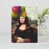 Invitation Fête d'anniversaire de Mona Lisa (Debout devant)