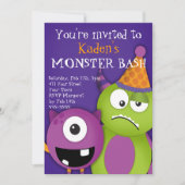 Invitation Fête d'anniversaire de Monster Bash (Devant)
