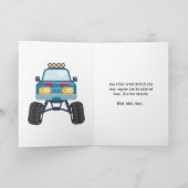 Invitation Fête d'anniversaire de Monster Truck (Intérieur)