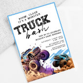 Invitation Fête d'anniversaire de Monster Truck