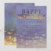 Invitation Fête d'anniversaire de naissance Événement unique (Devant / Derrière)
