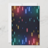 Invitation Fête d'anniversaire de Neon Trampoline Bounce (Dos)