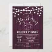 Invitation Fête d'anniversaire de n'importe quel âge - Russe (Devant)