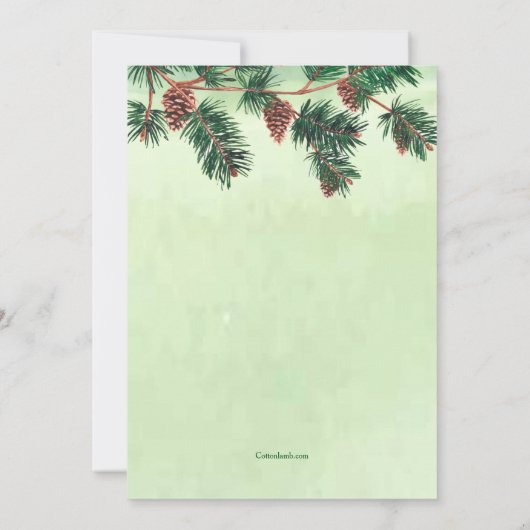 Invitation Fête d'anniversaire de Noël (Dos)