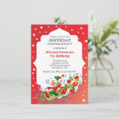 Invitation Fête d'anniversaire de Noël (Debout devant)