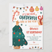 Invitation Fête d'anniversaire de Noël (Devant)