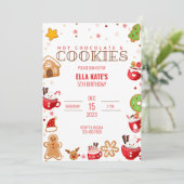 Invitation Fête d'anniversaire de Noël avec Cocoa et Cookie (Debout devant)