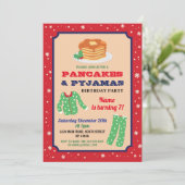 Invitation Fête d'anniversaire de Noël Chaussons et Pantalon (Debout devant)