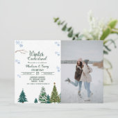 Invitation Fête d'anniversaire de Noël d'hiver dans le Nord (Debout devant)