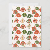 Invitation Fête d'anniversaire de Noël moche Sweet (Dos)